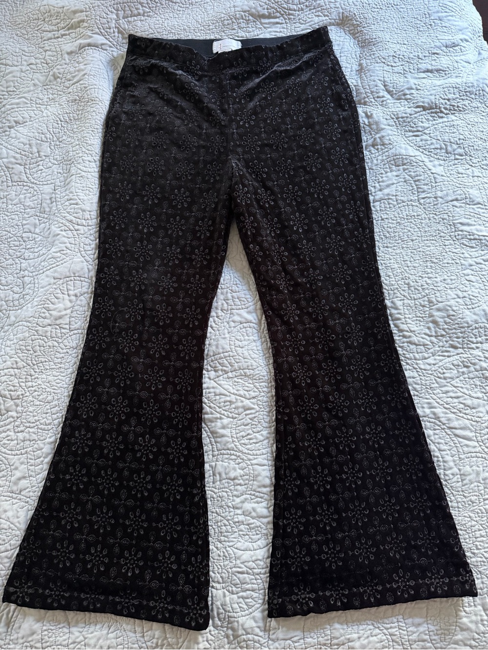 Anthropologie Joni Velvet Flare Pants.